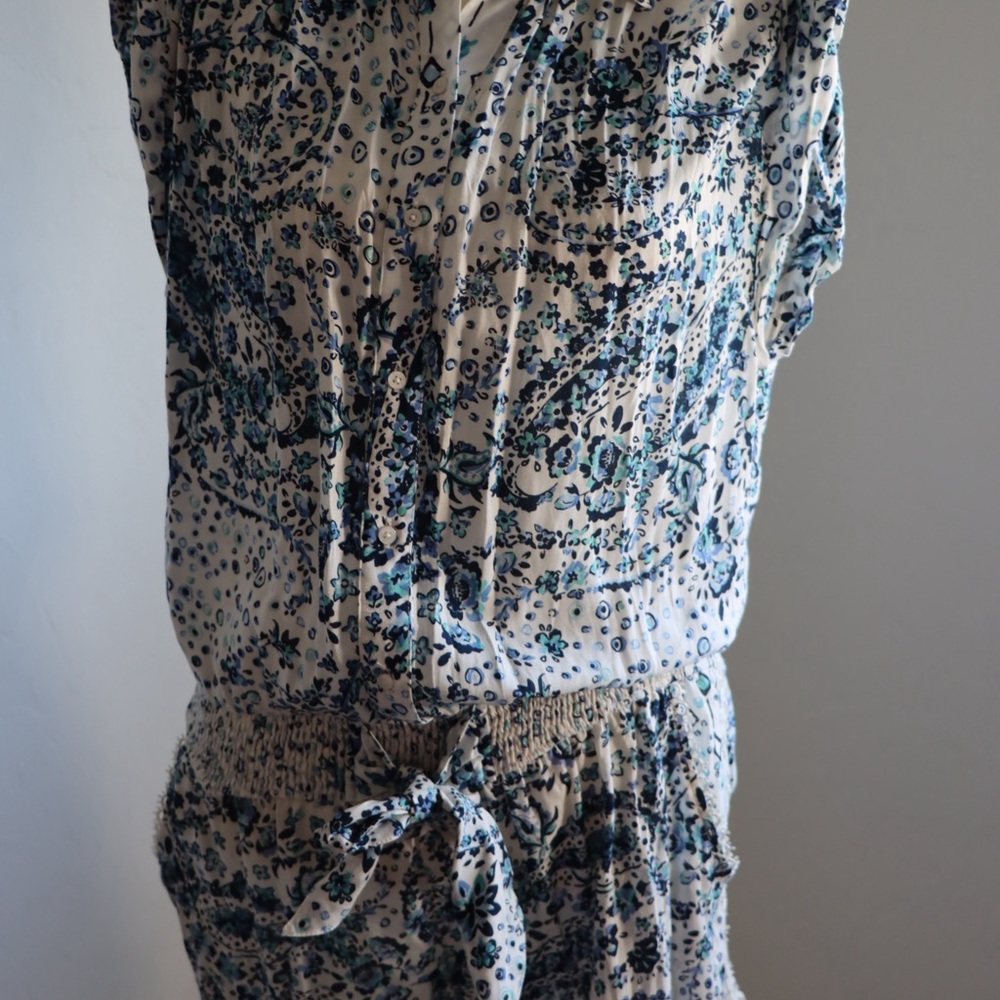 Poupette St. Barth Blue and White Jumpsuit